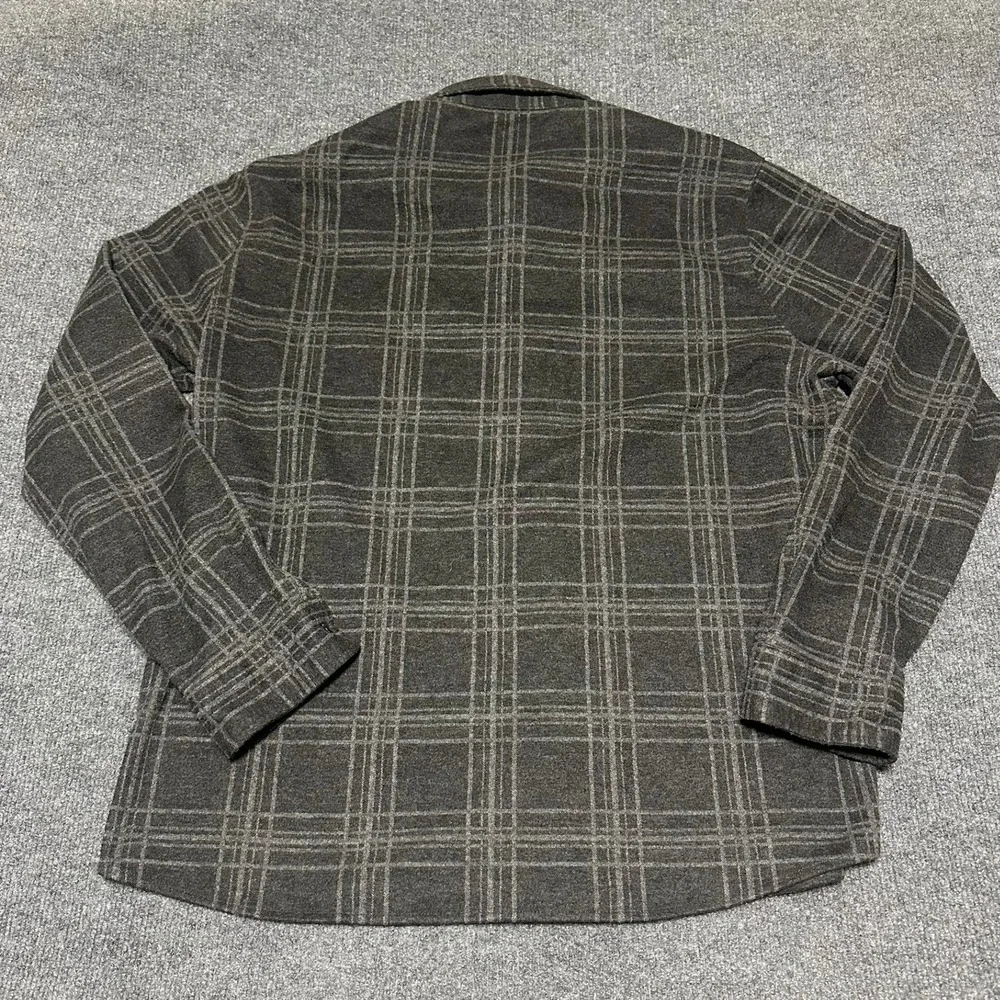 7Diamonds Axe Soft Stretch Flannel Plaid Button Down Shirt XL Grey SMK-6992